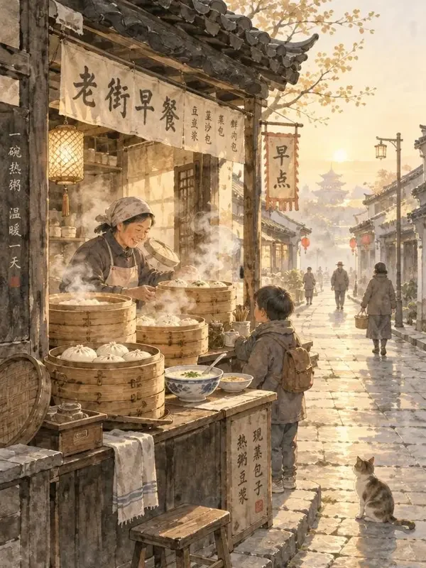 短剧《暖心早餐铺》封面图